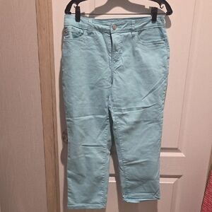 Croft & Barrow Women's Aqua Cropped Jeans